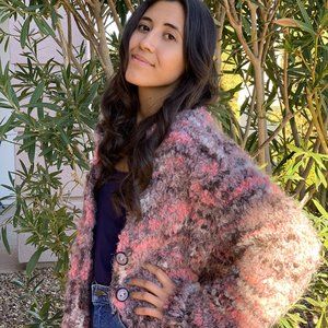 Hand Knitted Boucle Cardi